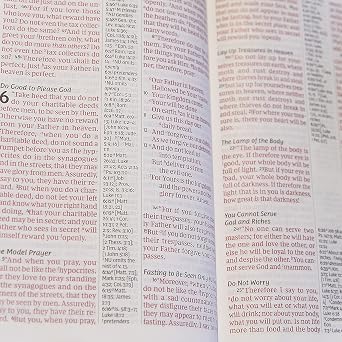 NKJV Holy Bible, Giant Print Center-Column Reference Bible, Burgundy Leather-look, Thumb Indexed, 72,000+ Cross References, Red Letter, Comfort Print: New King James Version