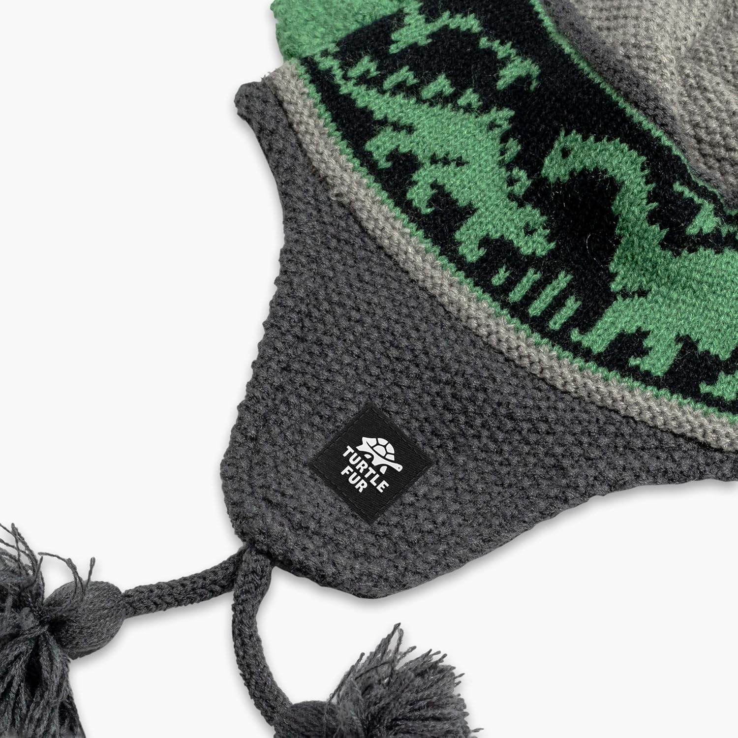 Turtle Fur Kids Boys Dr. Dino Fleece Lined Dinosaur Earflap Beanie - Image 4