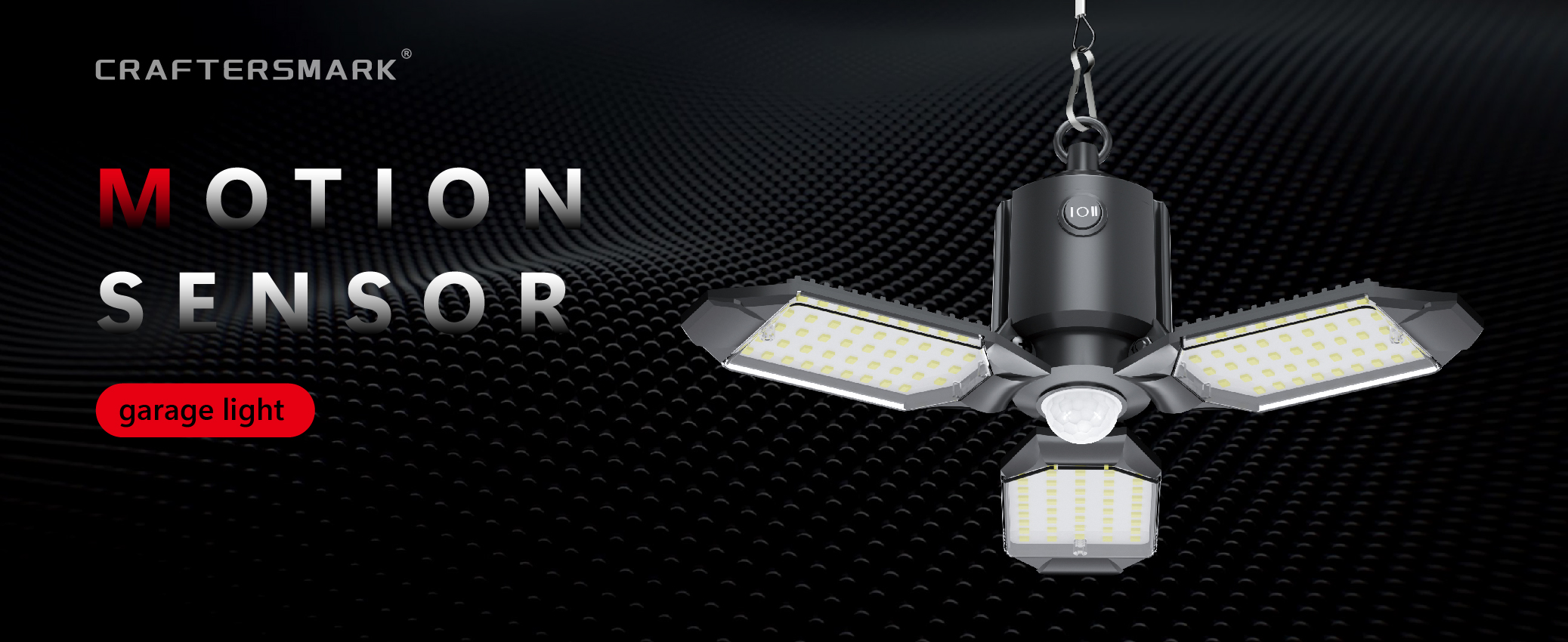 Image of Plug in Motion Sensor LED Garage Shop Light 2 Pack 8000LM