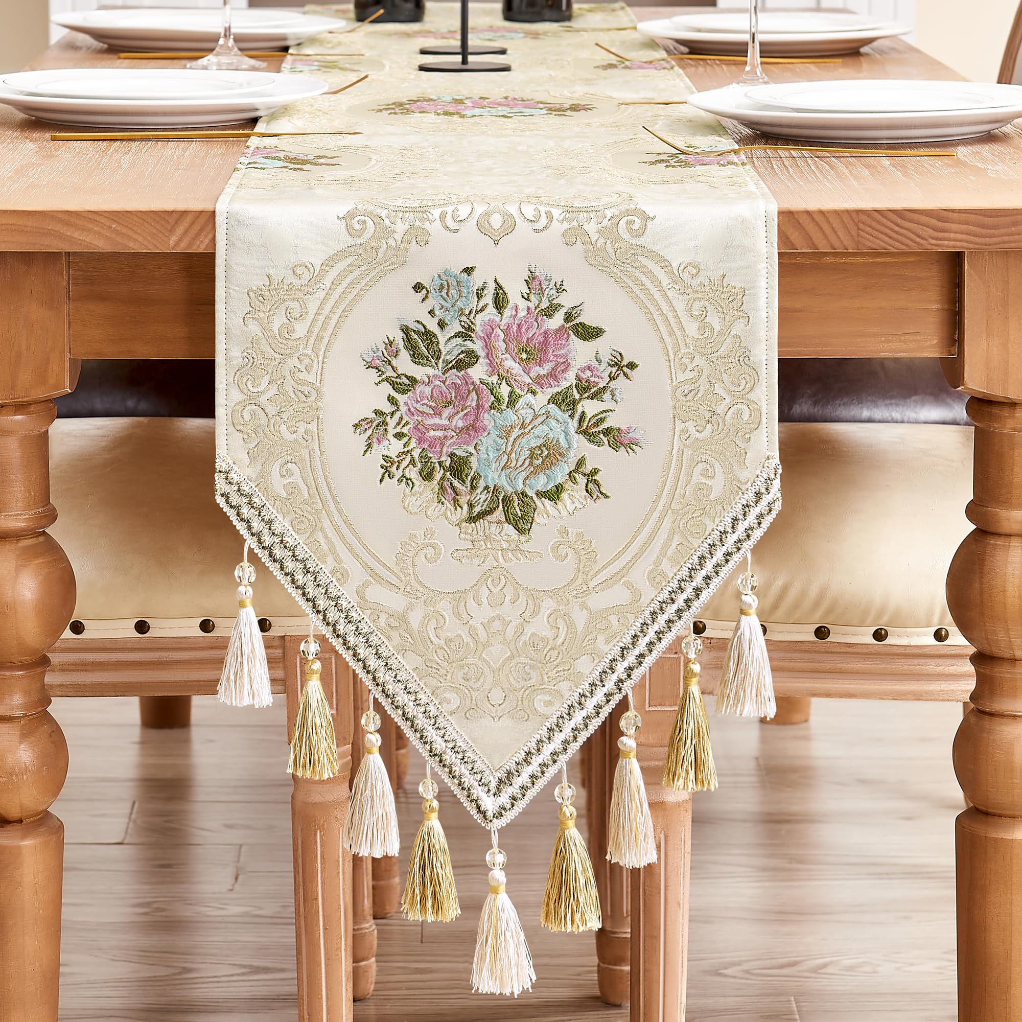 Amazon.com: Loom and Mill Luxury Elegant Table Runner 13x90 inch