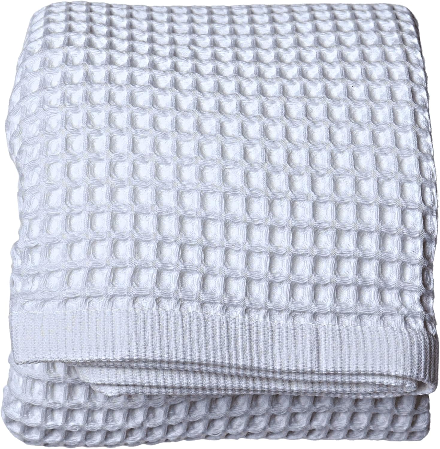 PÜSKÜL - Waffle Weave Bath Towel Organic 100% Turkish Cotton Ring Yarn 32X63 Inches 1-Pack