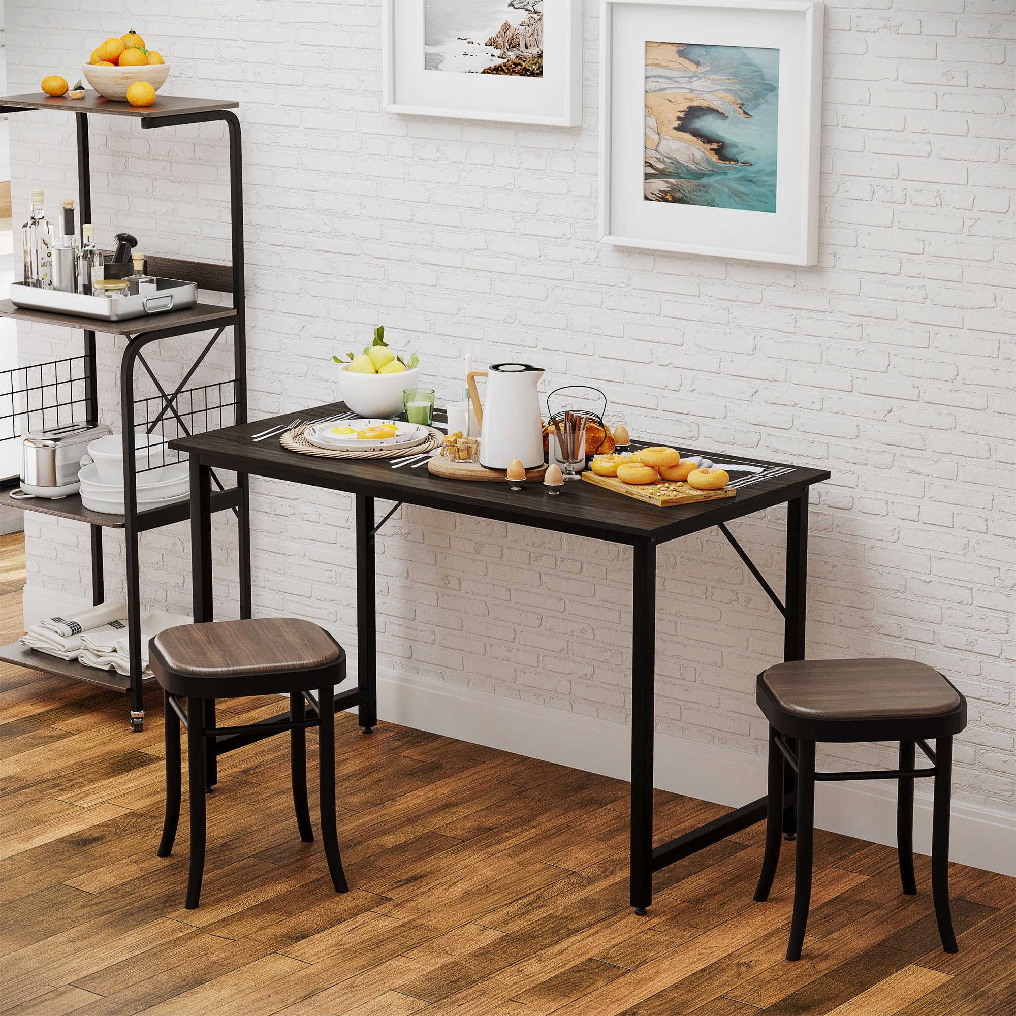 HOMCOM Escritorio para Hogar Oficina con Pies Ajustables de 120x60x73cm