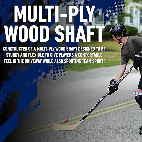 Vista 228 de Franklin Sports NHL Team - Palo de hockey callejero de vinilo de 48 pulgadas Pittsburgh Penguins