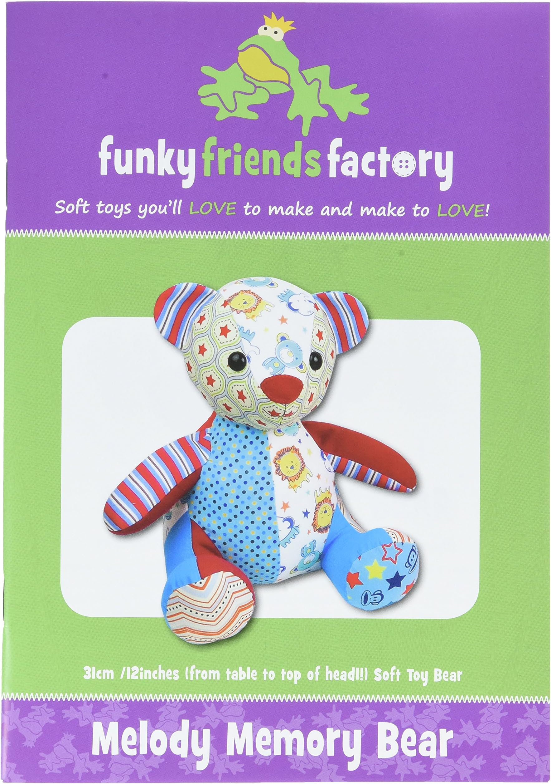 Funky Friends FactoryMelody Memory Bear Pattern, 12 inches