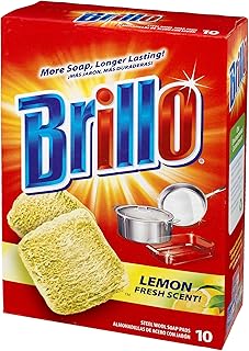 BrilloÂ® Steel Wool Soap Pads, Lemon, 10-Count