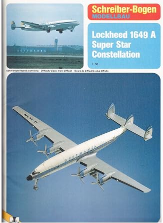 Lockheed Super Constellation Card Model