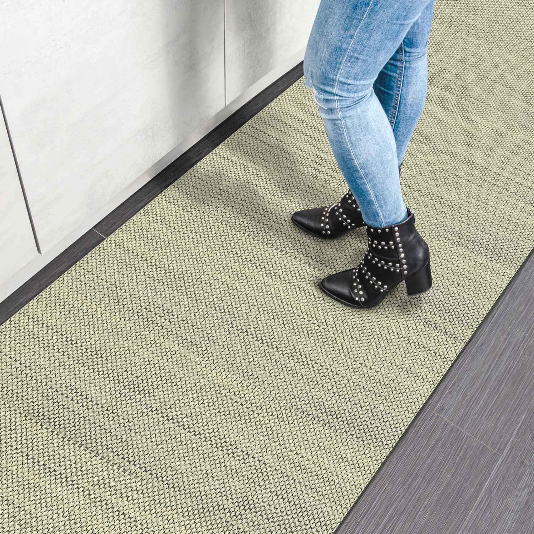 ANRO tapis de couloir intérieur/extérieur tapis de balcon imperméable, pour balcon et terrasse également, tapis de sol de couloir résistant aux intempéries Dune lavable 200 x 50 cm