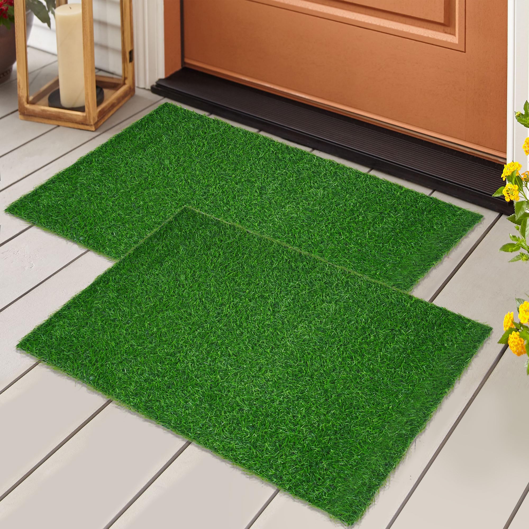 Story@Home Door Mat Set of 2 | Anti-Skid Plastic Grass Door Mat for Home | 36 x 55 cm | Essential Mat | Grass Pattern | Long Lasting Entrance Mat for Living Room | Kitchen | Office (Green) (B0D9K4W87C) Amazon Price History, Amazon Price Tracker