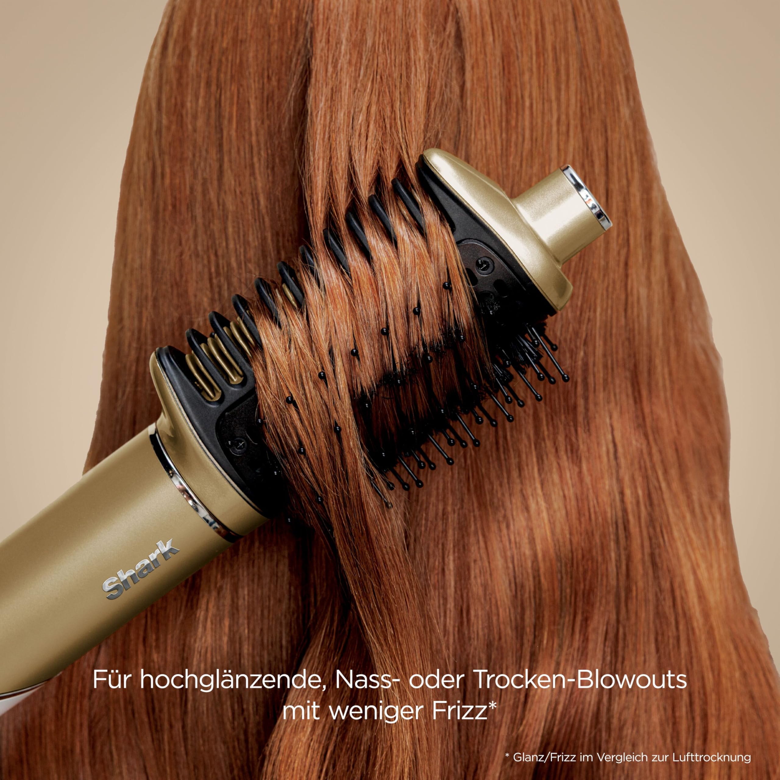 Shark Glam Multistyler Haartrockner mit Keramik Gloss-Lock-Technologie 4 Styling-Aufsätzen Silki Glossi HD6041SEU
