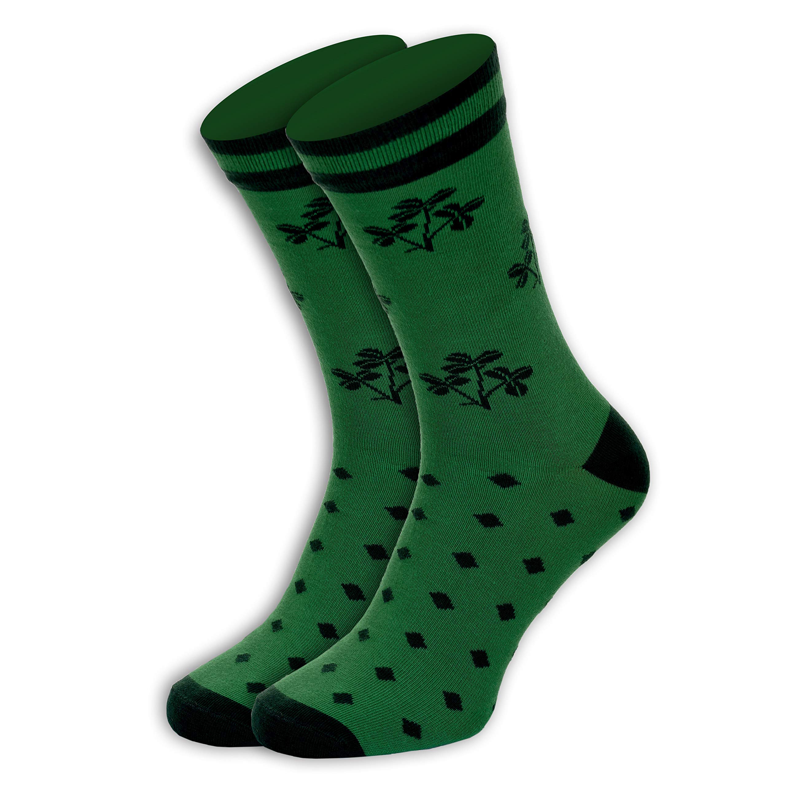Euroscarves Unisex Ireland Shamrock Country-Themed Socks, Large, Shoe Size 7-11 (Ireland Shamrock)