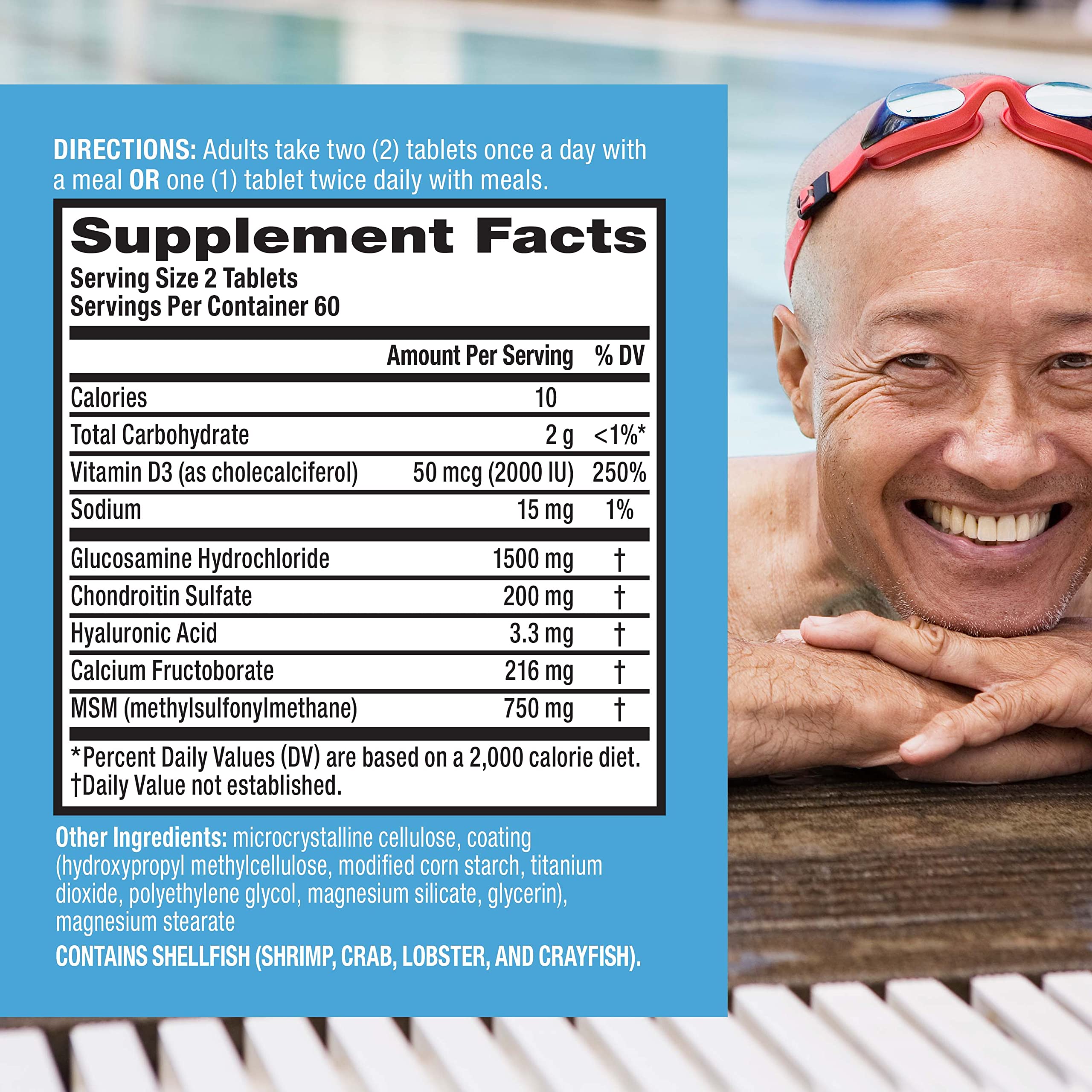 Move Free Advanced Glucosamine Chondroitin MSM + Vitamin D3 Joint Support Supplement, Supports Mobility Comfort Strength Flexibility & Bone + Immune Health - Tablet, 3x120ct Bottles (120 servings)* — Amazon image 3