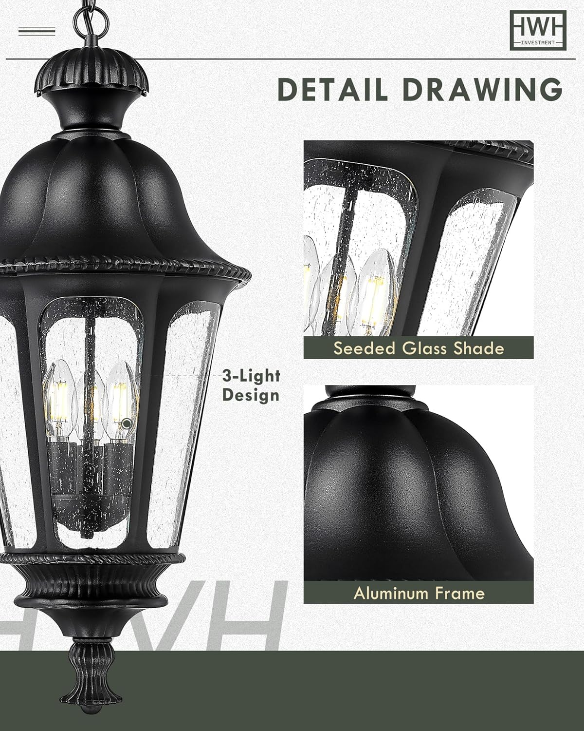 HWH Outdoor Pendant Lights & Outdoor Pendant Lights for Porch