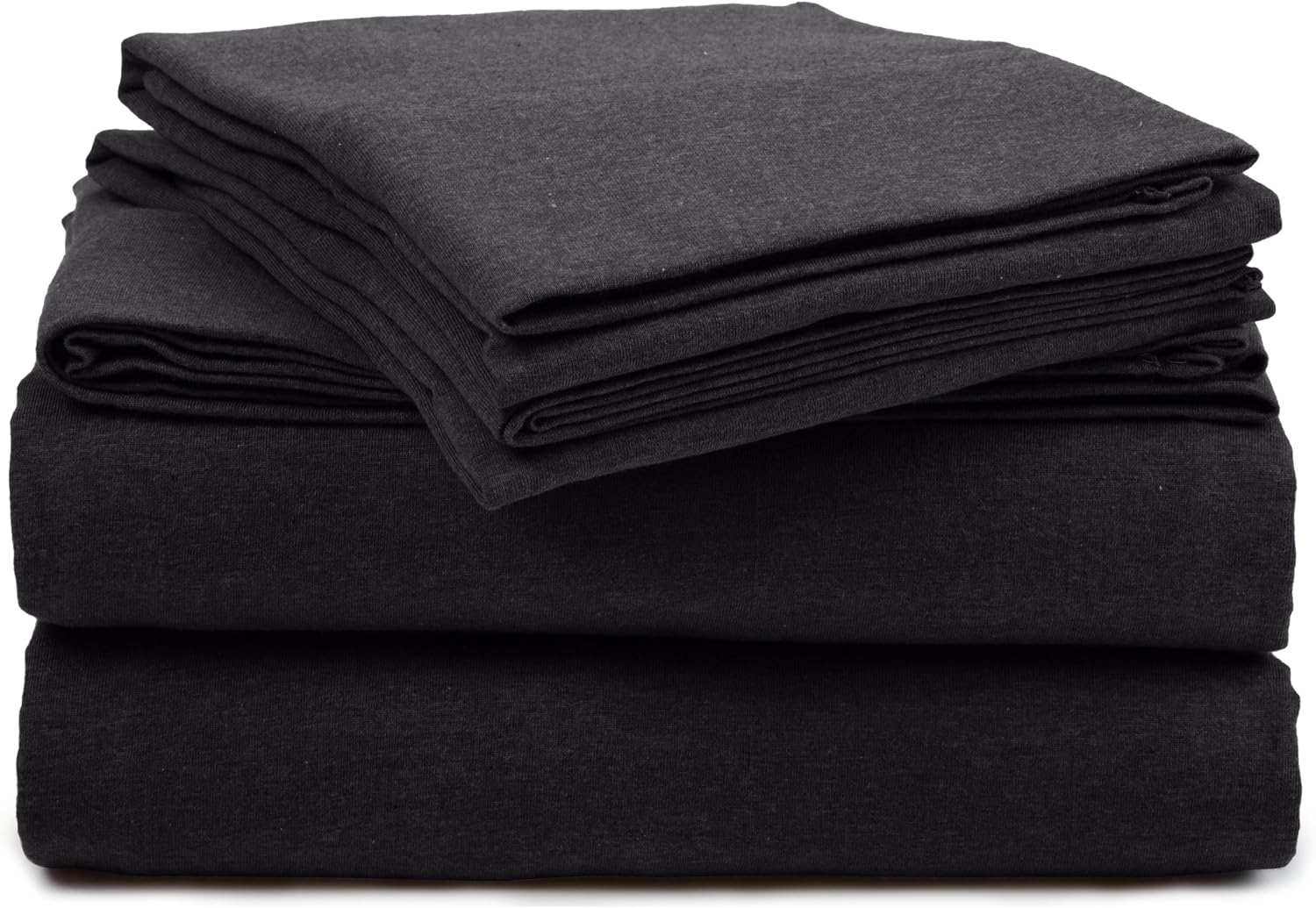 Amazon Brand – Pinzon Heather Jersey Sheet Set - Twin Extra-Long, Dark Grey Heather