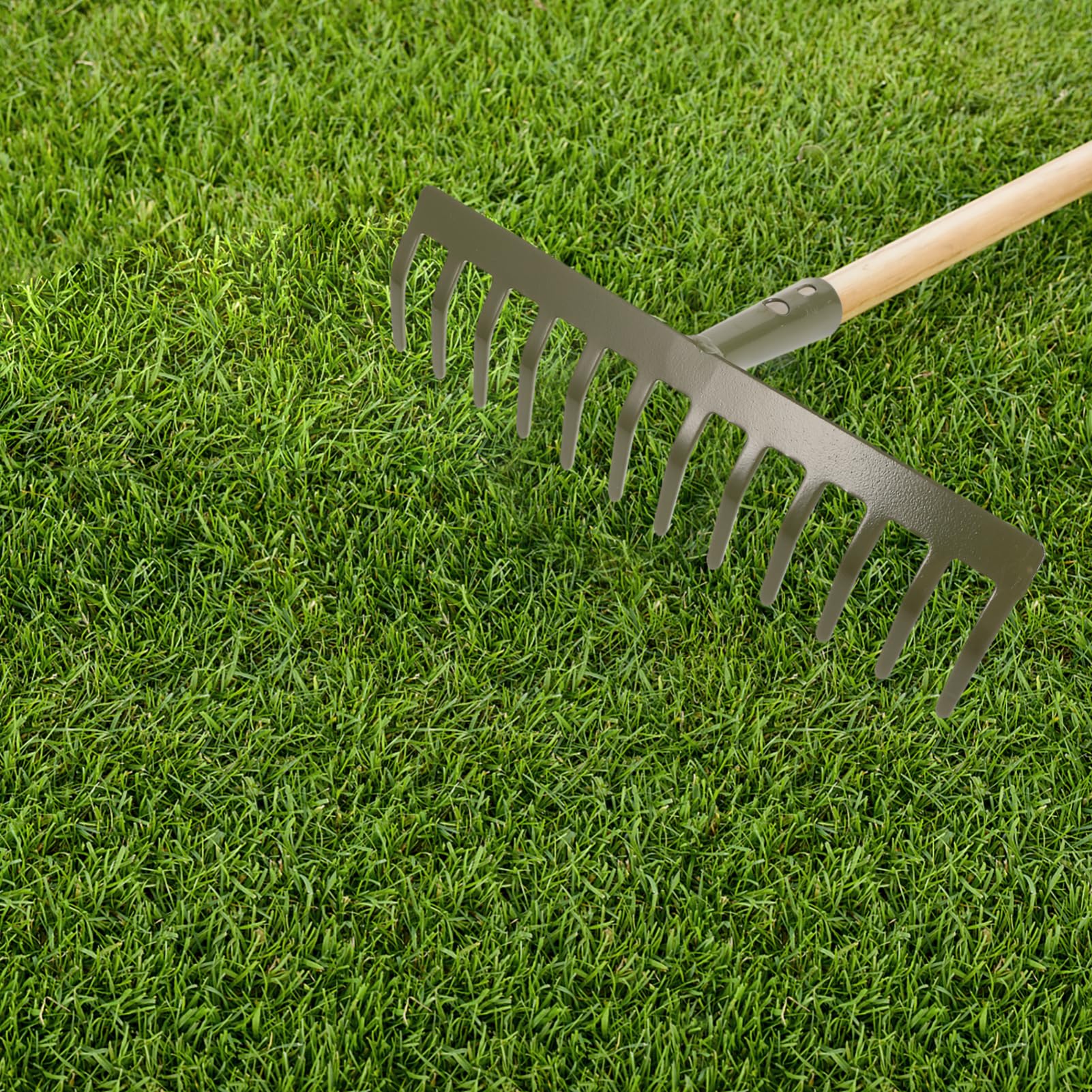Hemobllo 2piezas Rastrillo De Jardín De Metal De Dientes Herramienta De Jardinería para Aflojar Suelo y Nivelar Césped Rastrillo Mini Sin Mango para El Jardín