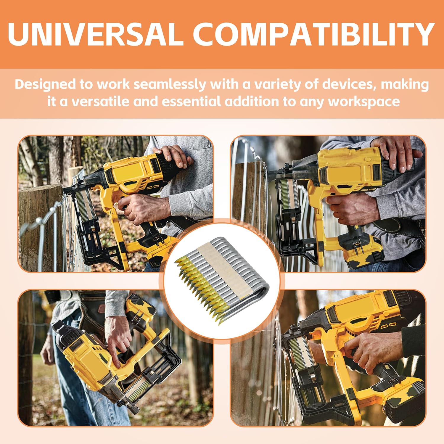DFS9175B1G Galvanized Barbed Fencing Staples for DEWALT