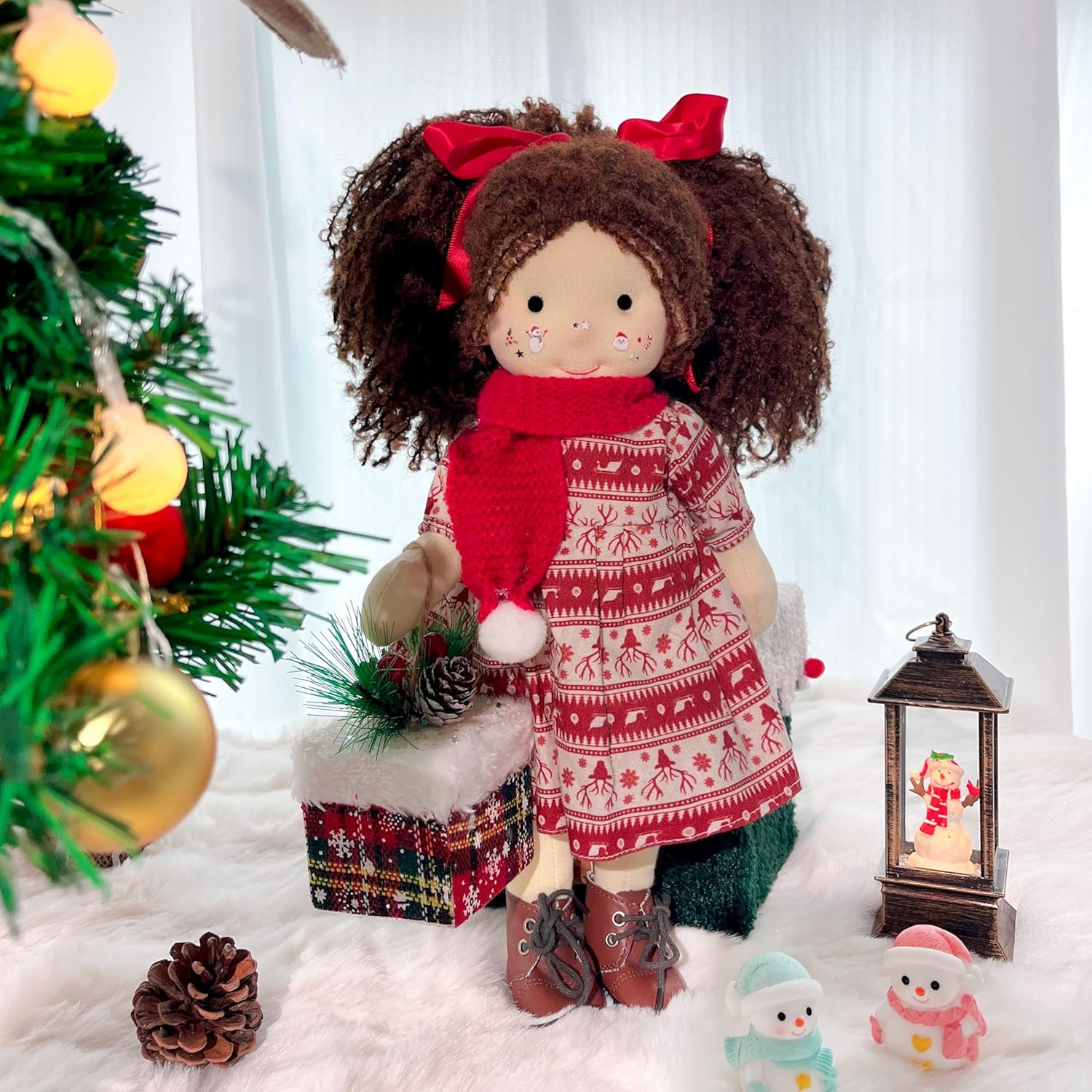 BlissfulPixie Waldorf Handmade Rag Doll - Personalized Collectors Plush Doll for Kids Birthday Present with Beautiful Present Box - Skylar 12"