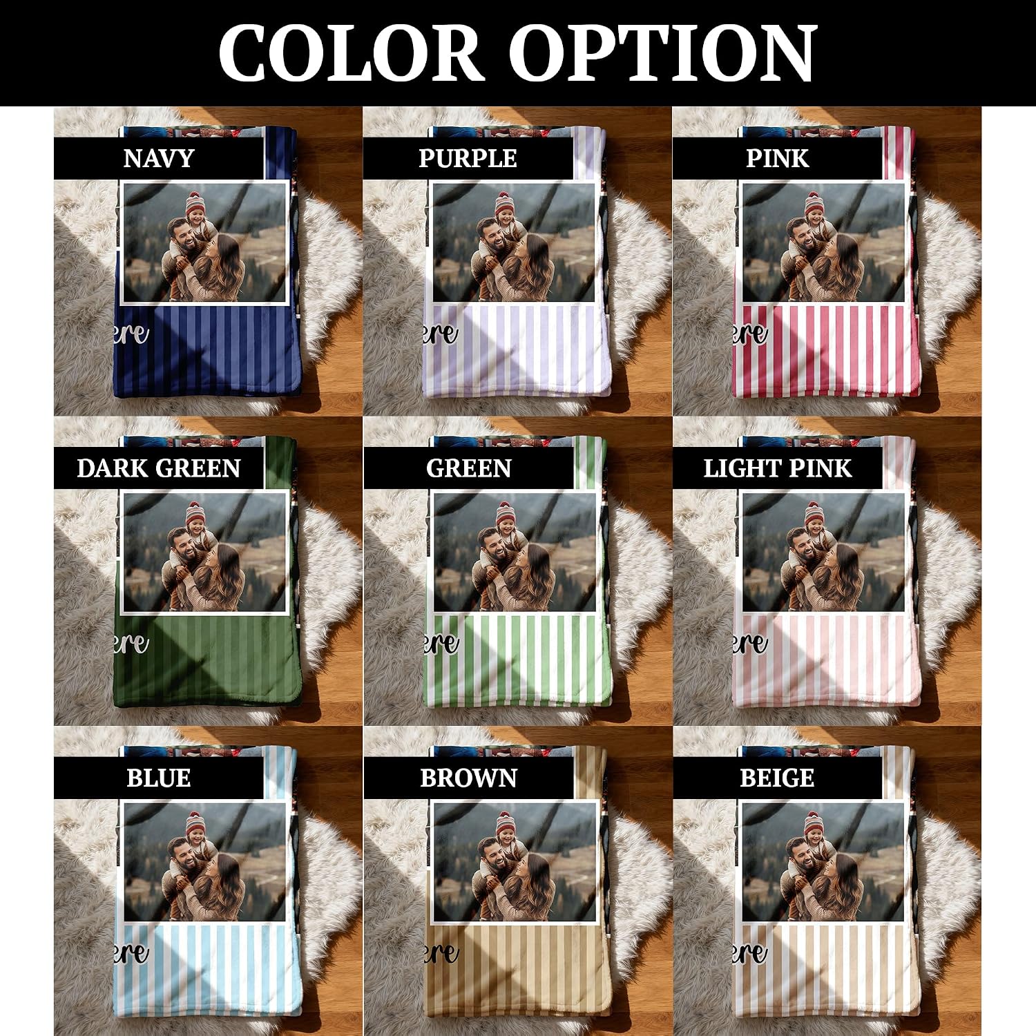 Family Customized Blanket, Photo Blankets Customize, Custom Blankets with Photos, Custom Photo Blanket 2