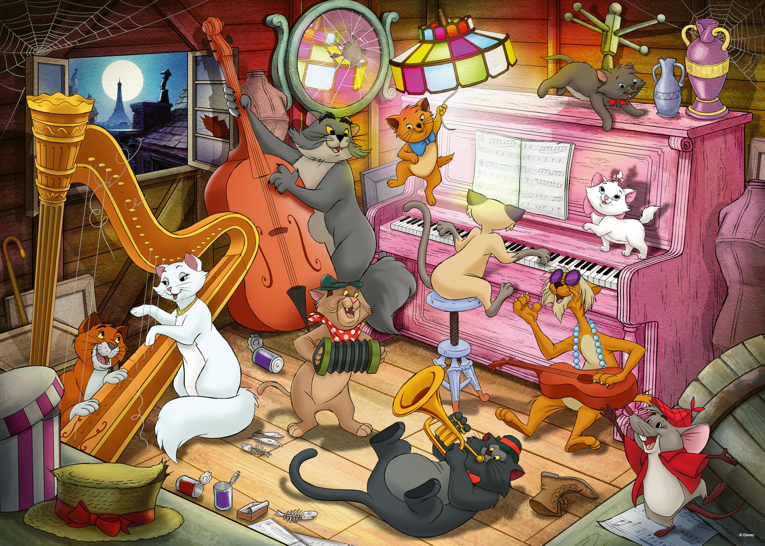 Ravensburger Disney Collector's Edition Aristocats 1000 Piece Jigsaw Puzzles for Adults and Kids Age 12 Years Up