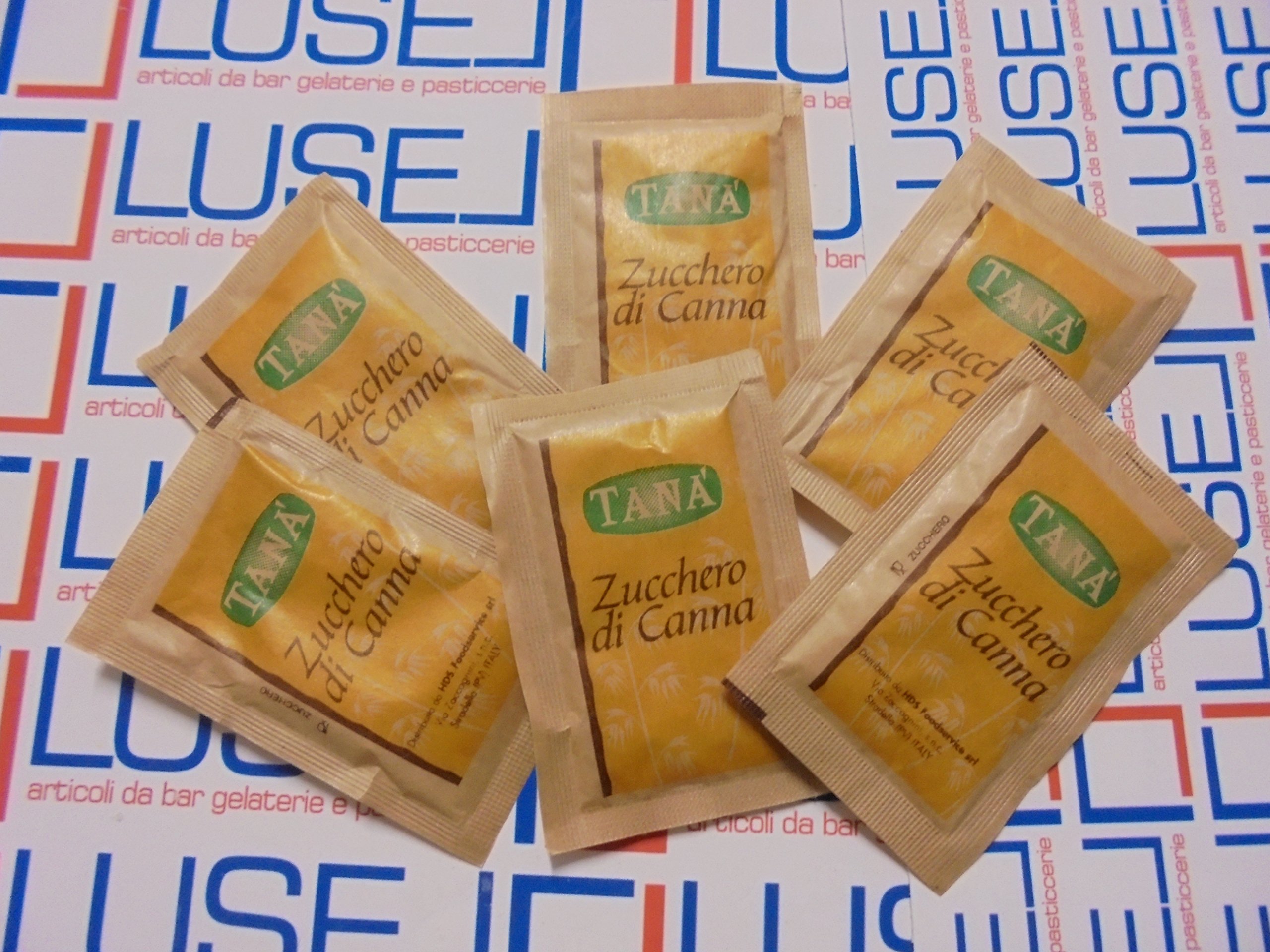 KG 5 DI ZUCCHERO DI CANNA PZ 1000 UNREFINED CANE SUGAR BUSTINA DA GR.5 BROWN SUGAR CAFFE' E BEVANDE CALDE