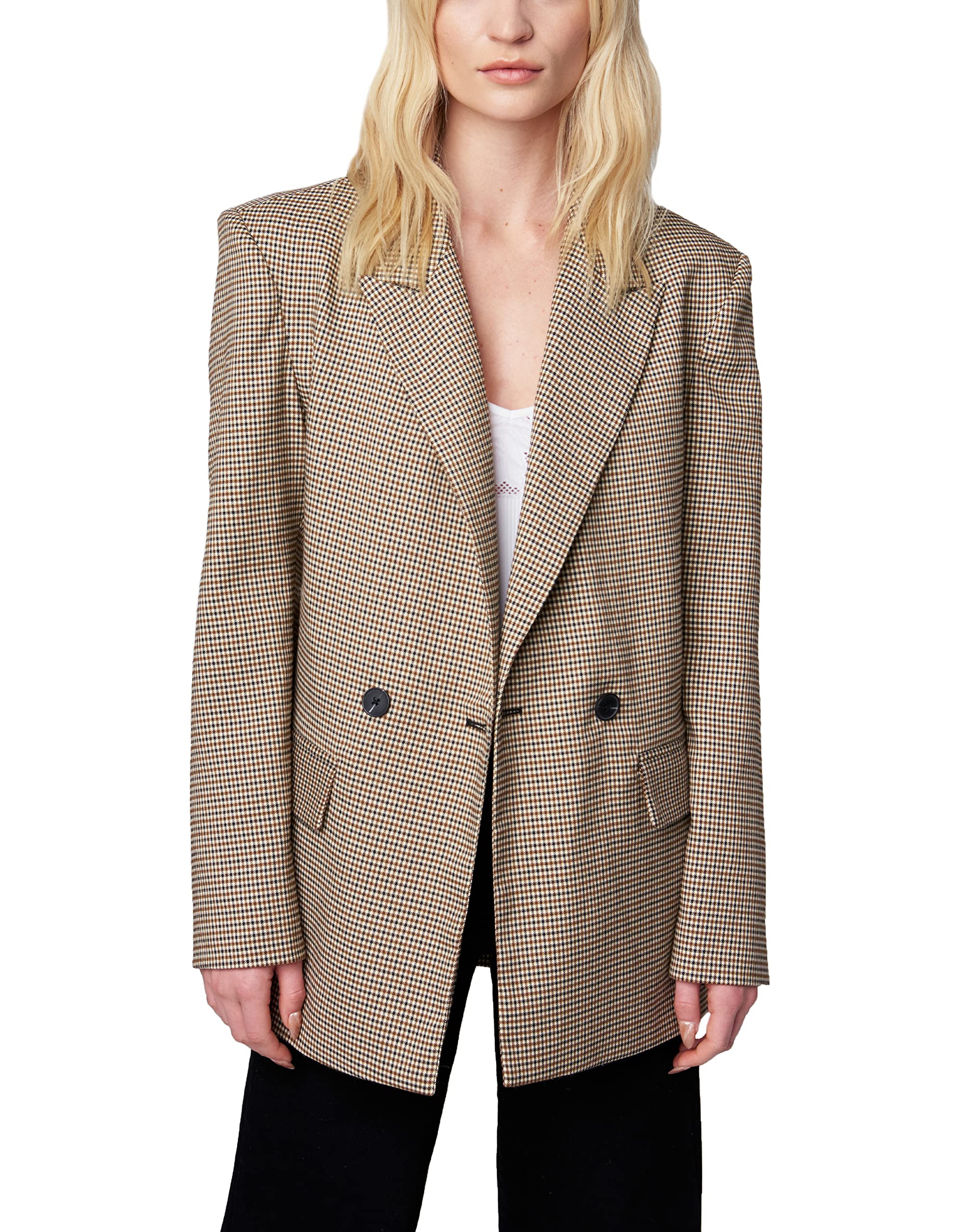 Photo 1 of [BLANKNYC] Womens Plaid Blazer Medium Show Business