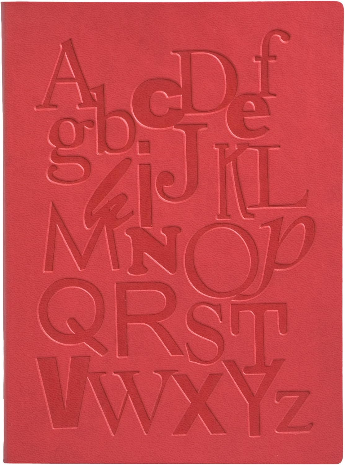 Embossed Alphabet Leather Writing Journal Lined Office