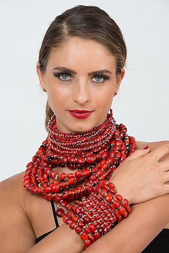 Miniatura 4 de Peruvian Gift Frog Charm Stretchy Bracelet for Women - Meaningful Good Luck, Prosperity, Love, Happiness Huayruro Red Seeds -Rebirth of Self Frog