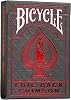 Bicycle Metalluxe Foil Back Crimson Red Red Card Premium playing card Deck of Cards