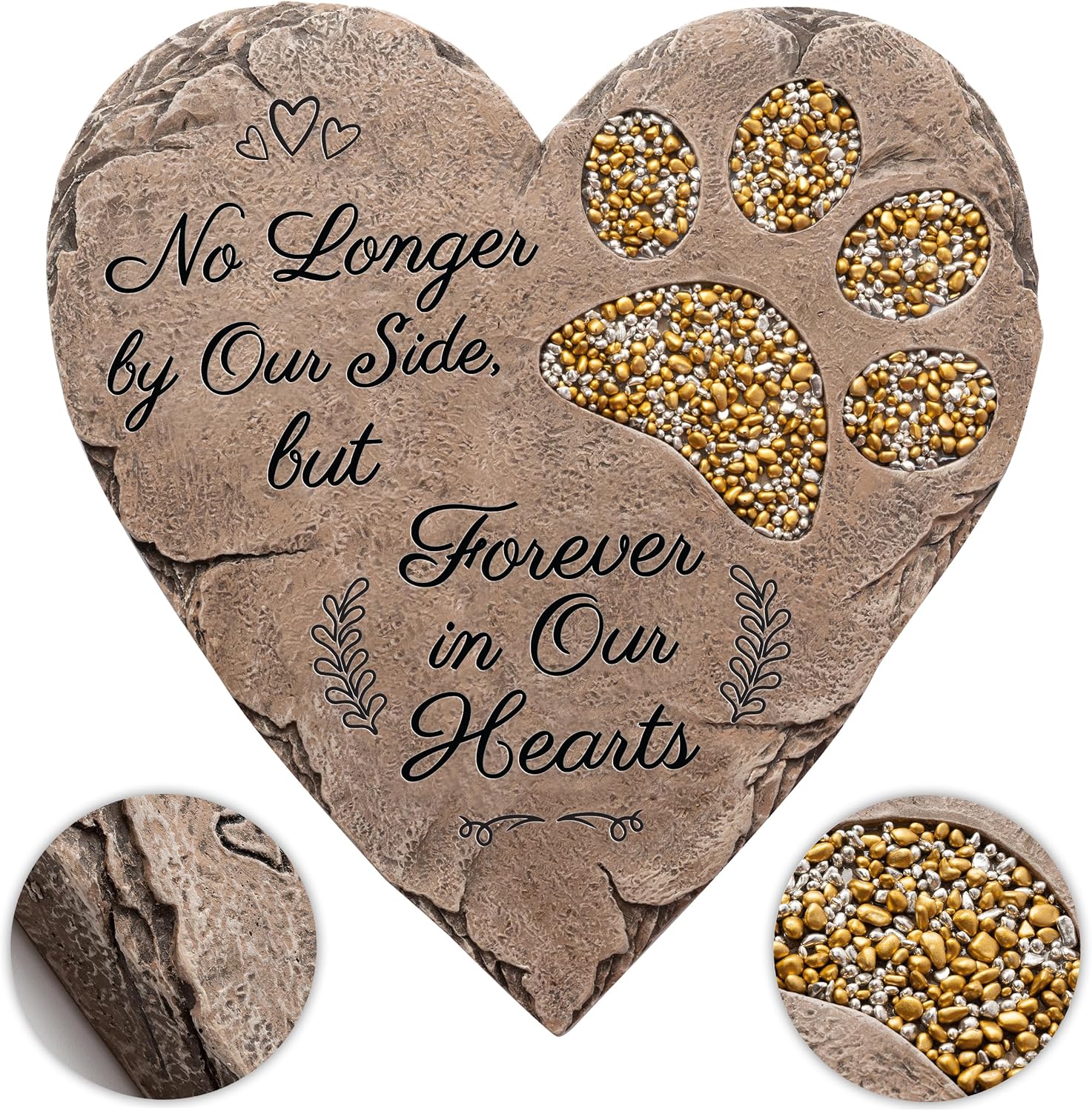 OBSI Dog Memorial Gifts for Loss of Dog Sympathy Gift - Rainbow Bridge Dog Memorial Stone for Remembrance Dog Passing Away Sympathy Gifts - Thoughtful Pet Loss Gifts - Brown