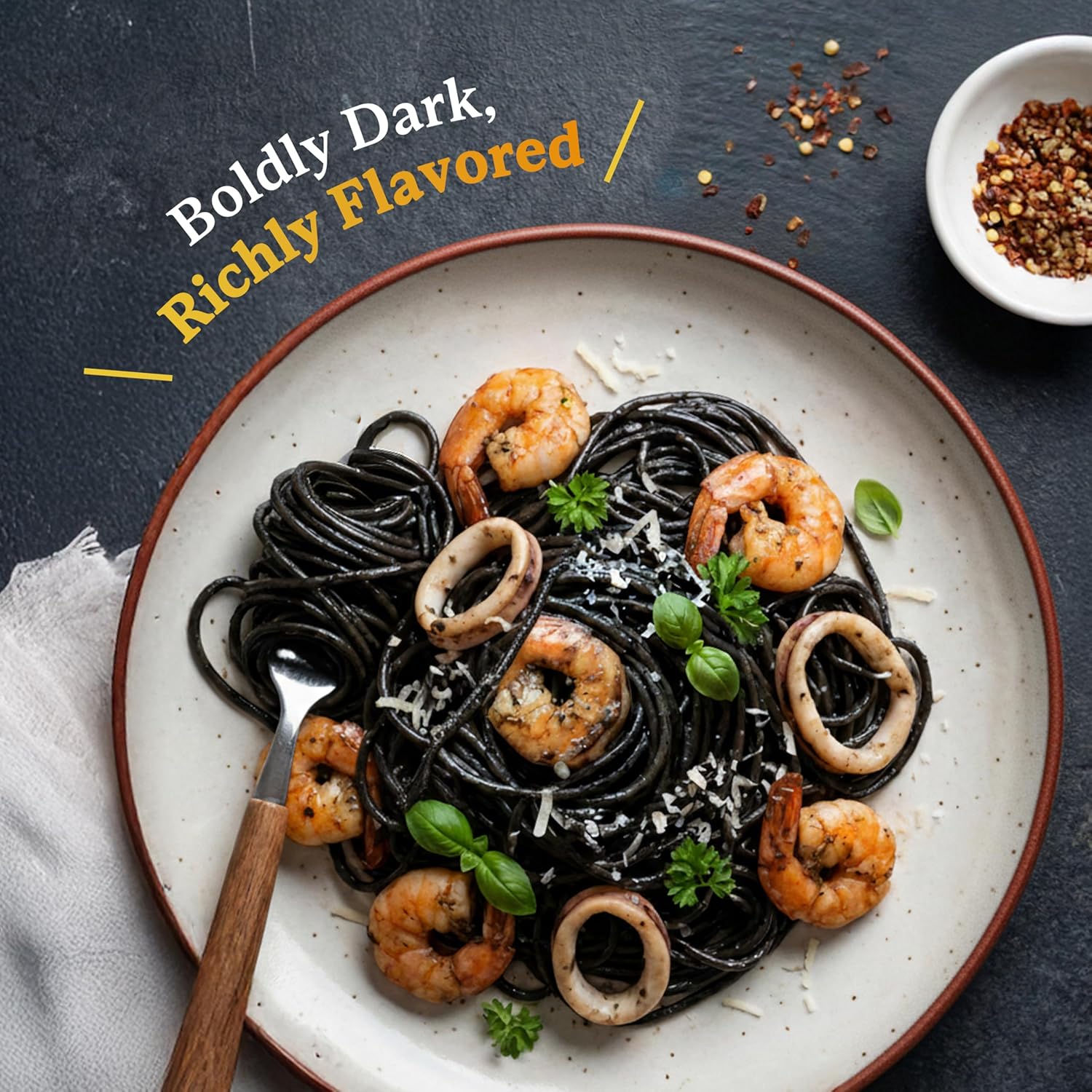 (5g x 40 Pack) Black Hut Squid Ink, Food Coloring Tinta Calamari for Rice Noodles Pasta Spaghetti Risotto, Cuttlefish Ink for Baking mix, Halal Certificate, Contains Molluscs, 7.06 oz / 200 g