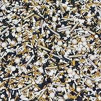 Vista 3 de Chispitas 4 oz Chispitas doradas y plateadas Chispitas metálicas Chispitas de año nuevo Chispitas glamorosas Mezcla de chispitas