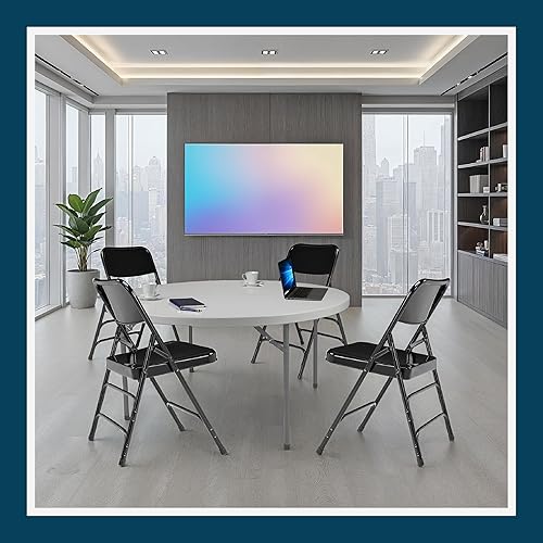 Miniatura 38 de OEF Furnishings Triple Brace Silla plegable de acero, azul Azul,Beige,Negro -,Marrón,Gris,https://www.amazon.com/dp/undefined