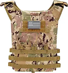 Colete tático para atividades ao ar livre, totalmente ajustável, respirável, leve e modular, paintball polícia airsoft