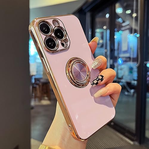 Miniatura 1 de ZTOFERA Funda compatible con iPhone 13 Pro, fundas galvanizadas antiarañazos con soporte de anillo de 360, funda suave y flexible de TPU a prueba de