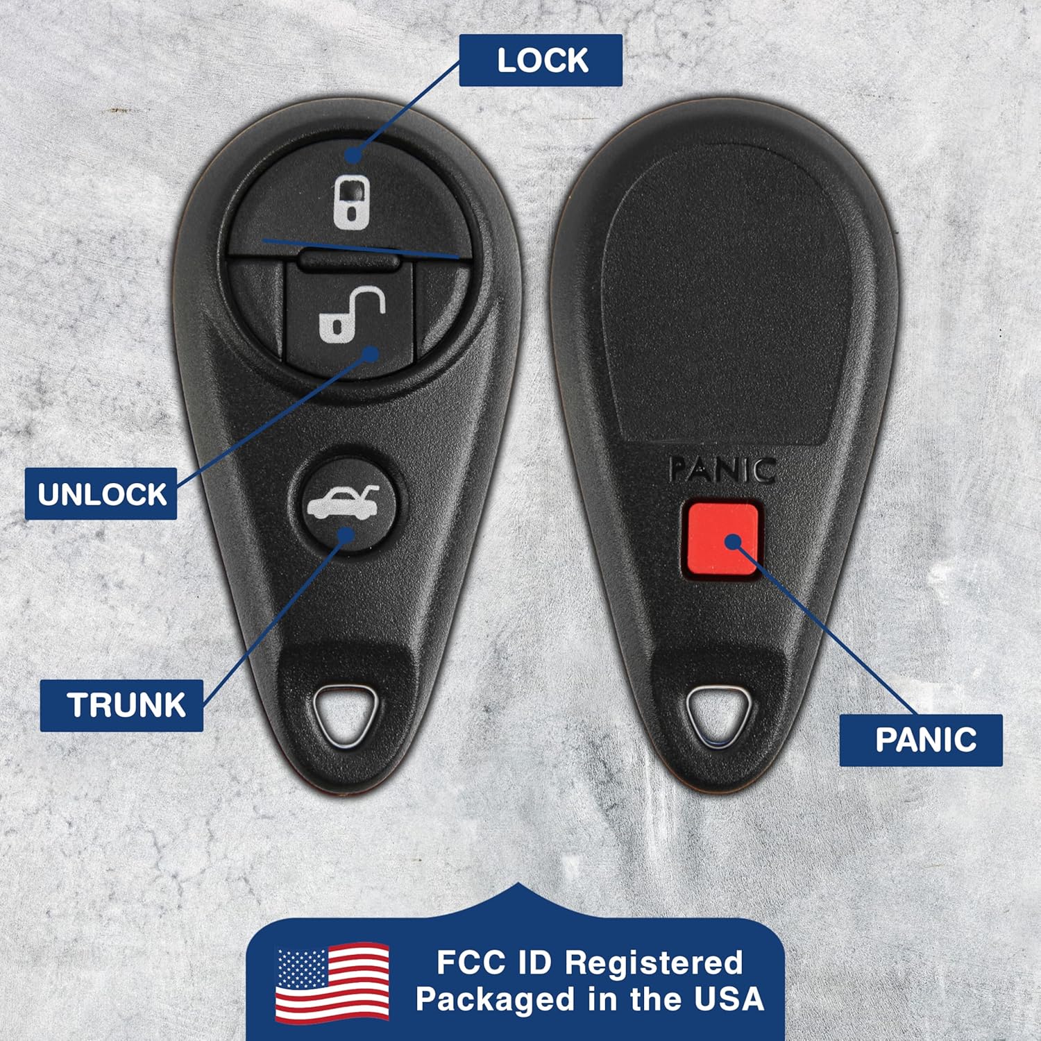 2X KeylessOption Key Fob Replacement for 1999 2000 2001 2002 2003 2004 2005 2006 2007 2008 2009 2010 2011 Subaru Impreza Legacy WRX Outback Remote, 3-Button NHVWB1U711, Programming Guide Included