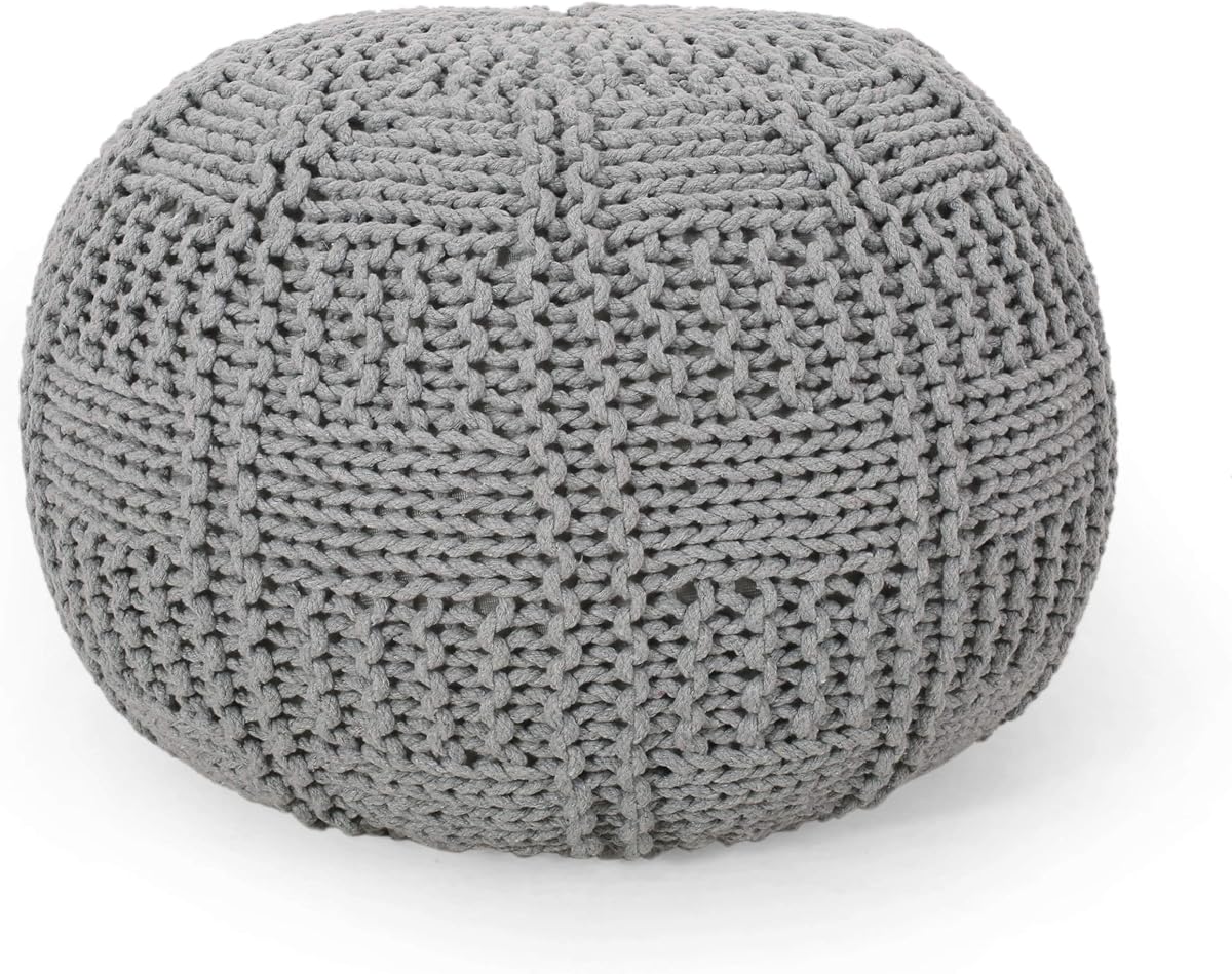 Christopher Knight Home Hortense Pouf, Gray