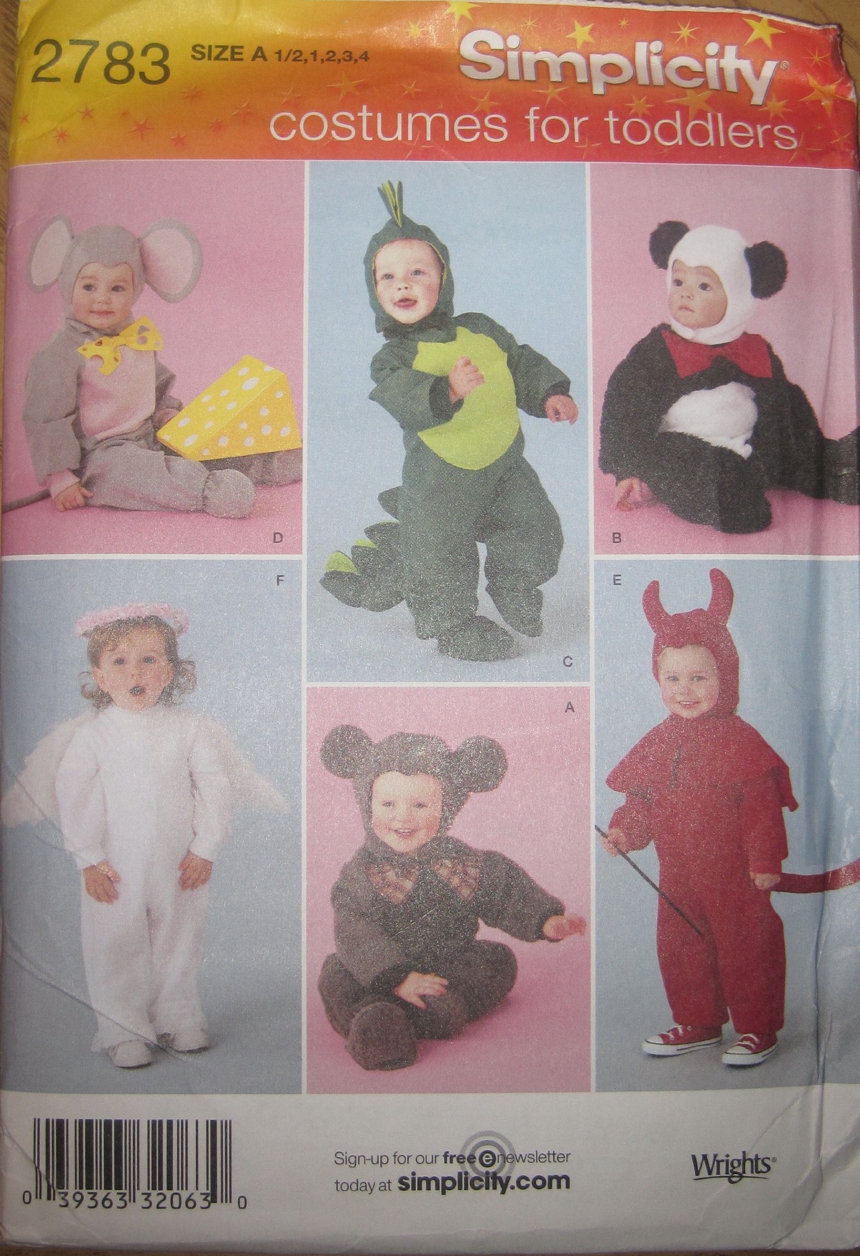 SIMPLICITY COSTUMES FOR TODDLERS 2783