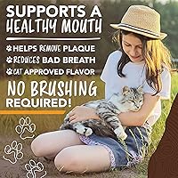 Vista 3 de TropiClean Enticers Gel de limpieza de dientes de gato, alternativa a pasta de dientes con sabor a pollo con miel, 2 onzas