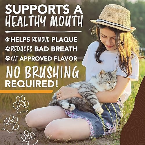 Miniatura 3 de TropiClean Enticers Gel de limpieza de dientes de gato, alternativa a pasta de dientes con sabor a pollo con miel, 2 onzas
