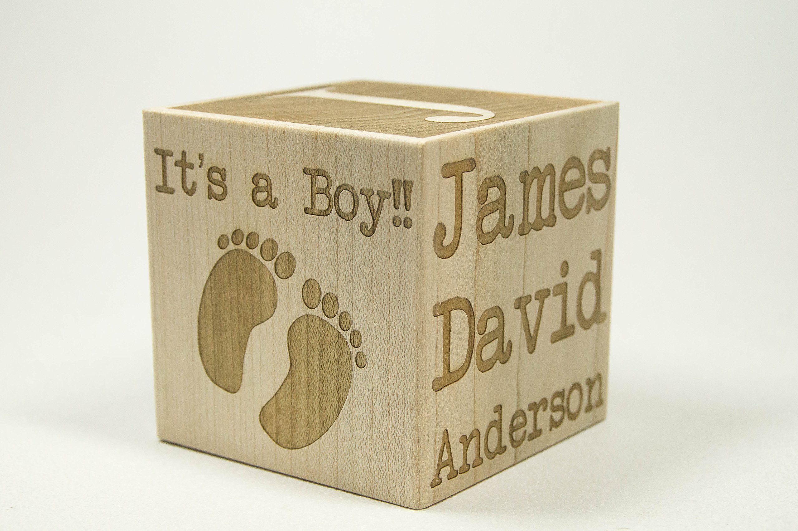 Personalized Wooden Baby Block 3 inch