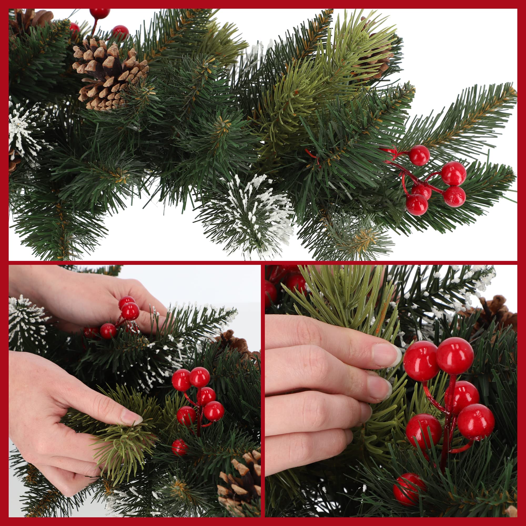 KADAX Kiefergirlande, Dekogirlande, 115cm Lange Tannengirlande, Künstliche Weihnachtsgirlande aus PVC-Folie, Kamindekoration, Weihnachtsdekoration (Dancer)