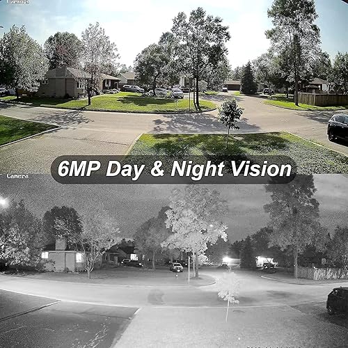 Miniatura 3 de Anpviz Sistema de cámara de seguridad PoE de 8 canales de 6 MP, cámara domo IP PoE con cable de 6 MP, color negro con detección inteligente de