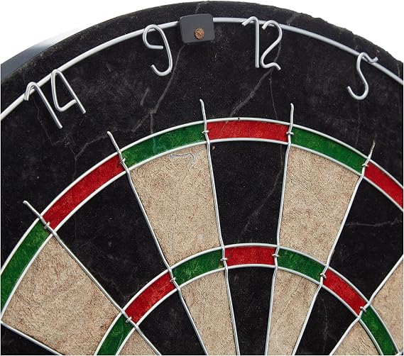 delta spor Sisal Dart Seti 45 Cm (18 İnç) Büyük Boy + 6 Dart Oku (18 Gr) Hedef Tahtası