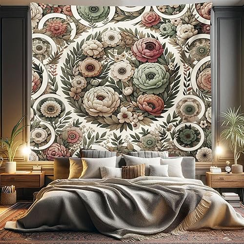 Miniatura 14 de Ambesonne Tapiz indie, estilo moderno de Memphis de los años ochenta, geométrico, abstracto, colorido, diseño de puntos, funky, para colgar en la