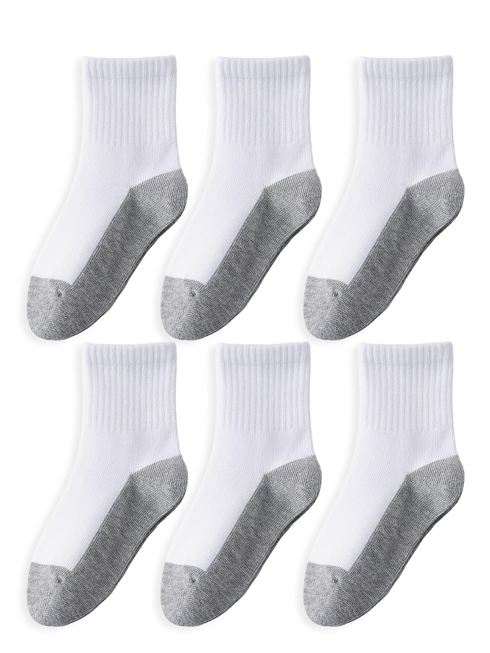 EPEIUS Kids Crew Socks Seamless Cotton Dress Socks for Boys Girls 1-15Y