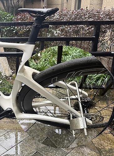 Miniatura 6 de Cerradura en U de acero inoxidable para todo tipo de clima, bloqueo de almohadilla para exteriores con 4 llaves, 2.76 pulgadas (2.756 in) de ancho,