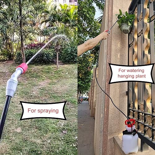 Miniatura 3 de Dispositivo de regadera para regadera, cesta colgante de plantas de difícil acceso, rociador de botella de riego para interiores o jardín, 2 L (0.5