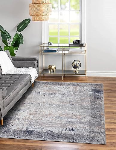 Adiva Rugs Alfombra lavable a máquina y se limpia con un paño grueso y antideslizante para sala de estar, dormitorio, alfombra de corredor a prueba