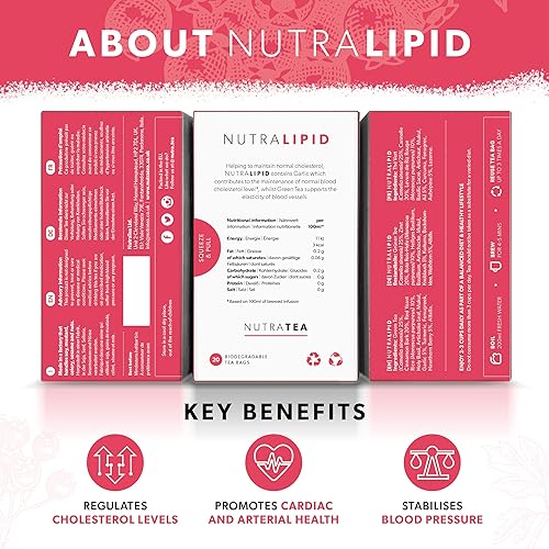 Miniatura 2 de NUTRALIPID - Té de control de lípidos  Té de colesterol  Apoya los niveles de colesterol y la salud del corazón  Incluye arroz de levadura roja y