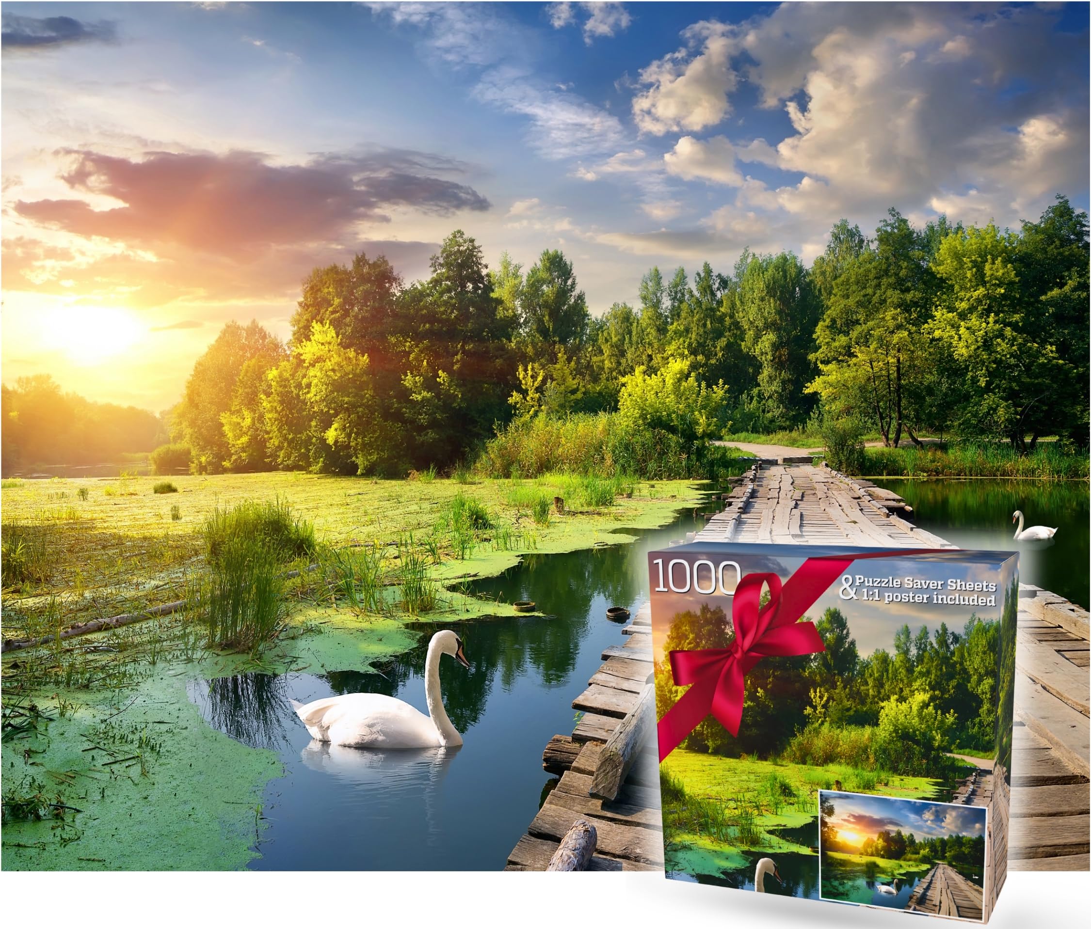1000 Piece Lake Sunset Jigsaw Puzzle - Real Photo -8 1000 Piece Lake Sunset Jigsaw Puzzle - Real Photo -8