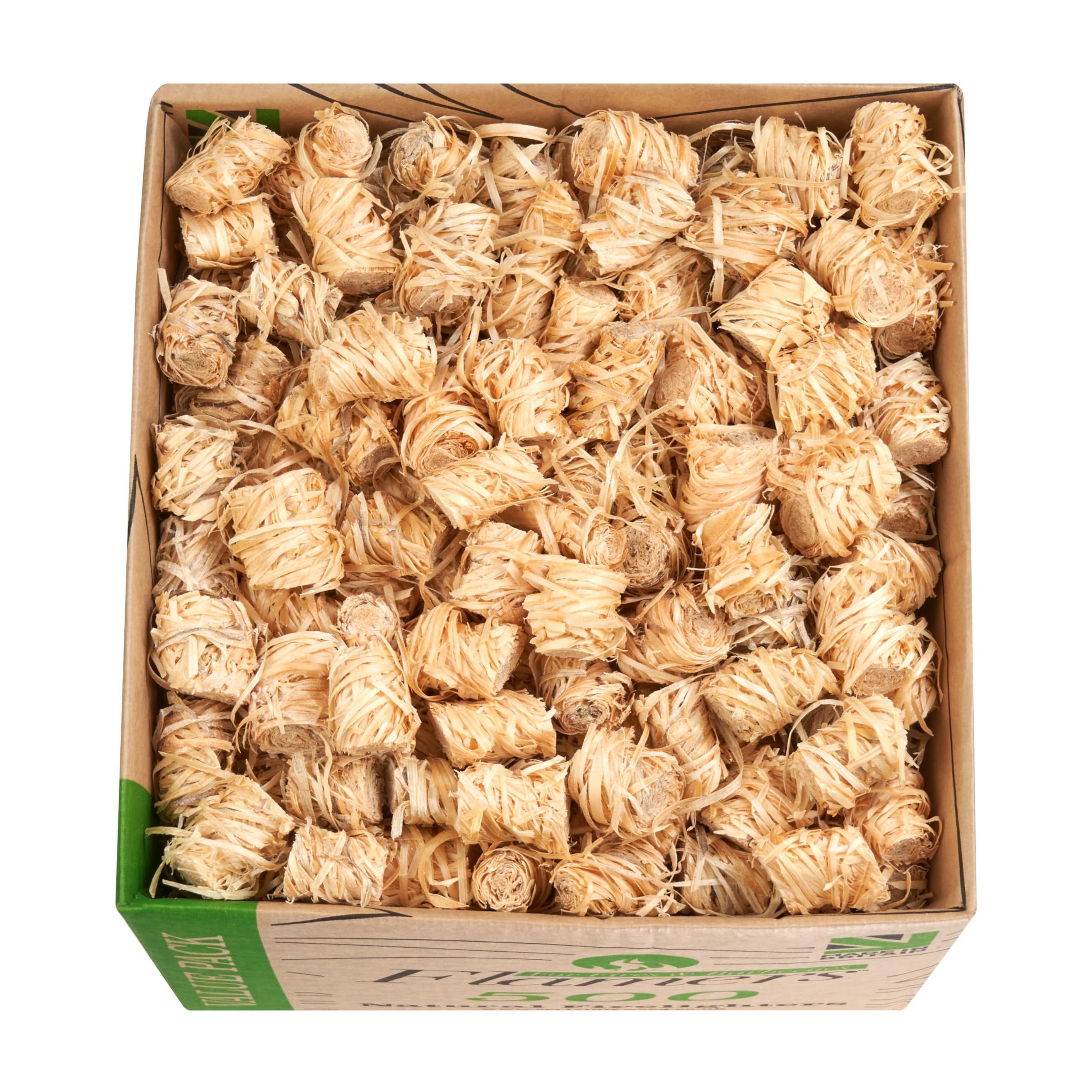 Flamers Natural Wood Wool Firelighters 500 Value Pack – Fire Lighters for Wood Burner, Open Fires and Fireplaces – BBQ starter – Fires starters- Made by us in the UK — view 3